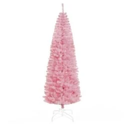 HOMCOM Tall Unlit Slim Douglas Fir Artificial Christmas Tree with Realistic Branches with Tips, Pink 19 HOMCOM Tall Unlit Slim Douglas Fir Artificial Christmas Tree with Realistic Branches with Tips, Pink -Northlight Christmas Store GUEST 29228657 ccf1 4620 87eb e3b09eb03017