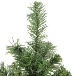 Northlight 18" Mini Canadian Pine Medium Artificial Christmas Tree with Faux Wood Base, Unlit