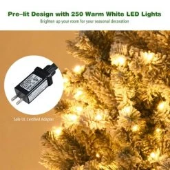 Costway 6ft/7.5ft/9ft Pre-Lit Premium Snow Flocked Hinged Artificial Christmas Tree with 250 Lights/450 Light/550 Lights -Northlight Christmas Store GUEST 2aeb1d91 ee8a 4a6e 879a a8fad8595761