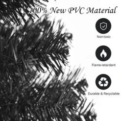 Tangkula 3 Ft Black Artificial Tree Unlit Halloween and Christmas Decoration Tree Compact Festival Party Supplies -Northlight Christmas Store GUEST 2b1313fd eb28 465b bc07 cd3da4ca9e8d