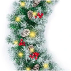 Best Choice Products 9ft Pre-Lit Pre-Decorated Garland w/ PVC Branch Tips, 50 Lights, Pine Cones, Berries -Northlight Christmas Store GUEST 2b2fade8 3daa 4bfe b9fd 7e439ddeacc7