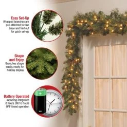 National Tree Company 9 ft. Carolina Pine Garland with Battery Operated LED Lights 9 National Tree Company 9 ft. Carolina Pine Garland with Battery Operated LED Lights -Northlight Christmas Store GUEST 2b32d7c1 d234 4d26 81f6 c4dfc29a24f1