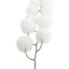 Northlight 24" White Glittered Pom Pom Artificial Christmas Spray