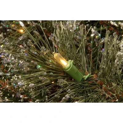 National Tree Company Pre-Lit Artificial Christmas Star Wreath, Green, Glittery Bristle Pine, White Lights with Pine Cones, Frosted Branches,14 Inches 4 National Tree Company Pre-Lit Artificial Christmas Star Wreath, Green, Glittery Bristle Pine, White Lights with Pine Cones, Frosted Branches,14 Inches - Image 2