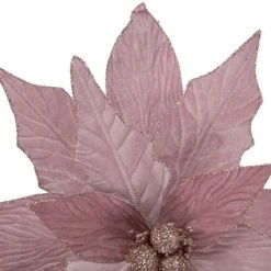 Northlight 24" Glittered Pink Poinsettia Christmas Stem Spray -Northlight Christmas Store GUEST 2b84d162 a783 4844 a646 891c708d702c