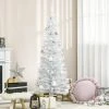 HOMCOM 59" Artificial Pencil Christmas Tree, Slim Xmas Tree with 294 Realistic Branch Tips and Foldable Metal Stand -Northlight Christmas Store GUEST 2bc2e239 7118 4901 bf70 83f2de0968d9