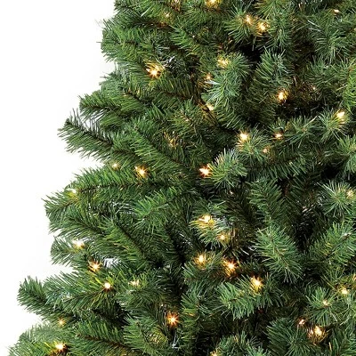 7.5ft Pre-lit Artificial Christmas Tree Full Newcastle Fir - Puleo 4 7.5ft Pre-lit Artificial Christmas Tree Full Newcastle Fir - Puleo - Image 2