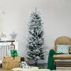 HOMCOM Artificial Christmas Tree Holiday Decoration with Snow Flocked Branches, Auto Open, Steel Base 1 HOMCOM Artificial Christmas Tree Holiday Decoration with Snow Flocked Branches, Auto Open, Steel Base -Northlight Christmas Store GUEST 2cae8de0 fb9e 451e bb92 e807baa71d8a