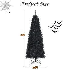 Tangkula Pre-lit Tree Hinged Artificial Pencil Tree w/ PVC Branch Tips & Warm White Lights -Northlight Christmas Store GUEST 2d9ae5fa e4c2 48c6 b7cb 6c0ce0a3f144