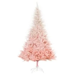 HOMCOM Unlit Spruce Artificial Christmas Tree with Realistic Branches and Tips, Pink -Northlight Christmas Store GUEST 2da7d3f6 94a0 4eb2 be63 725963840a63