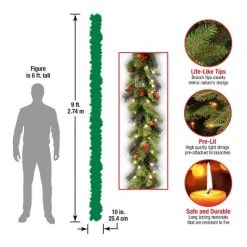 National Tree Company Pre-Lit 9 ft. Crestwood(R) Spruce Garland with Clear Lights -Northlight Christmas Store GUEST 2f6ba5fd 81e7 4f93 9d41 337833c66856
