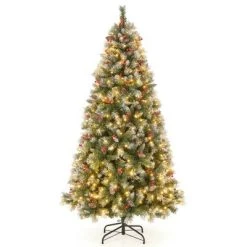 Costway 5FT/6.5FT/7.5FT Artificial Christmas Tree Hinged with 200/420/560/650 Warm LED Lights & 126/207/267/309 Red Berries 26 Costway 5FT/6.5FT/7.5FT Artificial Christmas Tree Hinged with 200/420/560/650 Warm LED Lights & 126/207/267/309 Red Berries -Northlight Christmas Store GUEST 2f8e3767 813a 4d39 ae4b 71d14ee3b7eb