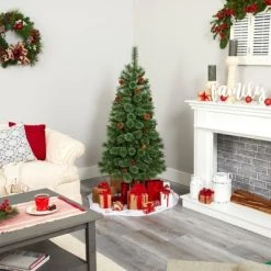 Nearly Natural Pre-Lit LED White Mountain Pine Artificial Christmas Tree with Pinecones Clear Lights 13 Nearly Natural Pre-Lit LED White Mountain Pine Artificial Christmas Tree with Pinecones Clear Lights -Northlight Christmas Store GUEST 2f95623d 640f 4ae4 9471 f057577a4bcb