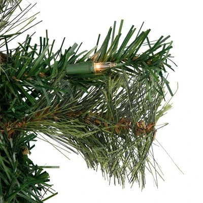 Northlight 9' x 10" Pre-Lit Oregon Cashmere Pine Artificial Christmas Garland, Clear Lights 4 Northlight 9' x 10" Pre-Lit Oregon Cashmere Pine Artificial Christmas Garland, Clear Lights - Image 2