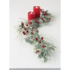 Sullivans 5'6" Artificial Iced Pine and Berry Garland Set of 2, Green -Northlight Christmas Store GUEST 303701c8 b38f 48f8 8161 a7cec74f6d55