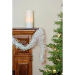 Northlight 50' x 3" Unlit Shiny Iridescent White Foil Tinsel Christmas Garland 5 Northlight 50' x 3" Unlit Shiny Iridescent White Foil Tinsel Christmas Garland -Northlight Christmas Store GUEST 307ea370 aee7 42ac 94c0 3e3d0949e1d4 1