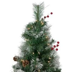 Northlight 4' Pre-Lit Frosted Carolina Berry Spruce Artificial Christmas Tree, Clear Lights -Northlight Christmas Store GUEST 30a3293f a926 4fc2 b292 9578a4c9f087