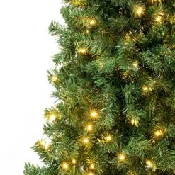 National Tree Company First Traditions Pre-Lit LED Slim Linden Spruce Artificial Christmas Tree Warm White Lights -Northlight Christmas Store GUEST 3124c342 b9f6 42fd 8b6e 451156ecabf0