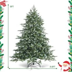 Tangkula Evergreen Artificial Christmas Tree, Mixed PE & PVC Tree Metal Stand Included, Unlit Xmas Tree -Northlight Christmas Store GUEST 3139db90 c3ae 498d a16f 02b2dc1694af