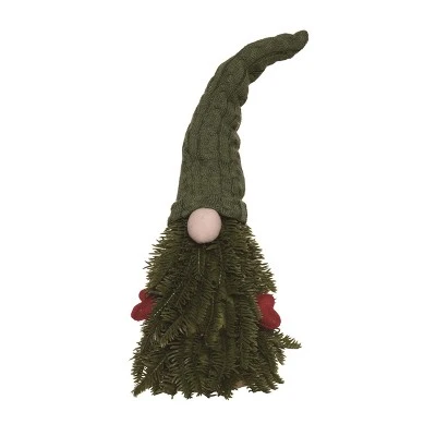 Transpac Foam 21.65 in. Green Christmas Gnome Tree Decor 3 Transpac Foam 21.65 in. Green Christmas Gnome Tree Decor