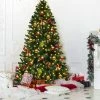 Tangkula 8'Pre-Lit Artificial Christmas Tree w/ 1438 PVC Hinged Tips and 430 LED Lights