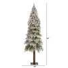 6ft Nearly Natural Pre-Lit Flocked Grand Alpine Artificial Christmas Tree Clear Lights