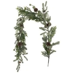 Northlight 5' x 8" Artificial Christmas Garland with with Frosted Foliage and Pine Cones, Unlit -Northlight Christmas Store GUEST 33be6477 3e80 45f7 8497 1fb3e2fd168f