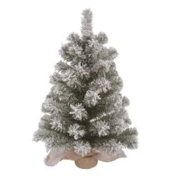 Transpac Artificial 24 in. Multicolor Christmas Snow Colorado Tree with Bagged Stand