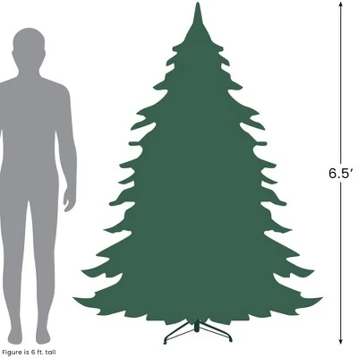 Northlight 6.5' Pre-Lit Upside Down Spruce Artificial Christmas Tree - Warm White LED Lights 4 Northlight 6.5' Pre-Lit Upside Down Spruce Artificial Christmas Tree - Warm White LED Lights - Image 2