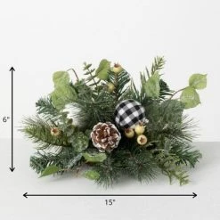 Sullivans Flocked Plaid Pine Orb Decorative Filler 6"H Green 6 Sullivans Flocked Plaid Pine Orb Decorative Filler 6"H Green -Northlight Christmas Store GUEST 351c828d d358 4b97 9158 45a2fb455490