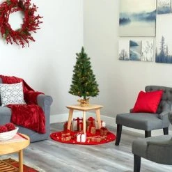 3ft Nearly Natural Pre-Lit LED Fraser Fir with Pinecones Artificial Christmas Tree Clear Lights in Burlap Base -Northlight Christmas Store GUEST 35ca9ca3 d56c 453b 840b cc755720d608