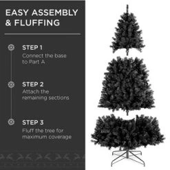 Best Choice Products Artificial Full Black Christmas Tree Holiday Decoration -Northlight Christmas Store GUEST 36913598 1852 4cab a5f8 e9569d7805e9