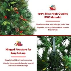 Costway 7Ft Pre-lit Hinged PE Artificial Christmas Tree w/ 350 LED Lights & Pine Cones 19 Costway 7Ft Pre-lit Hinged PE Artificial Christmas Tree w/ 350 LED Lights & Pine Cones -Northlight Christmas Store GUEST 36fa7be5 f451 4dfa a471 3b4153f2f655