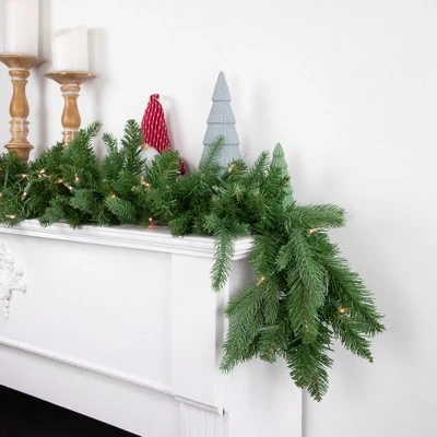 Northlight 9' x 12" Pre-Lit Washington Frasier Fir Artificial Christmas Garland - Clear AlwaysLit Lights 3 Northlight 9' x 12" Pre-Lit Washington Frasier Fir Artificial Christmas Garland - Clear AlwaysLit Lights