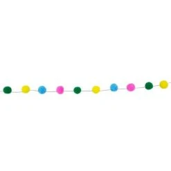 Northlight 9' Multi-color Plush Snowball Christmas Garland