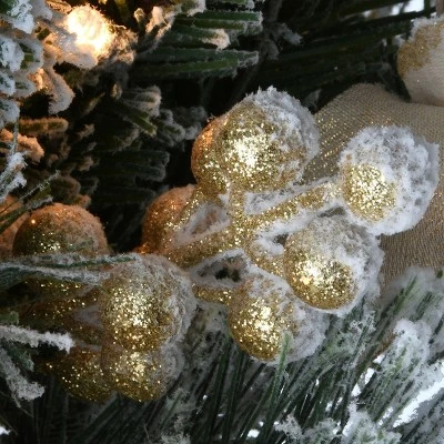 National Tree Company 6 ft. Frosted Colonial Fir Swag with Battery Operated LED Lights 6 National Tree Company 6 ft. Frosted Colonial Fir Swag with Battery Operated LED Lights - Image 4