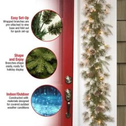 National Tree Company Pre-Lit 'Feel Real' Artificial Christmas Garland, Green, Liberty Pine Cones, White Lights, Frosted Branches, Plug In, 9 Feet 9 National Tree Company Pre-Lit 'Feel Real' Artificial Christmas Garland, Green, Liberty Pine Cones, White Lights, Frosted Branches, Plug In, 9 Feet -Northlight Christmas Store GUEST 38d4578f 5b68 408d 9af4 1d10bfdbd71e