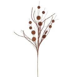 Vickerman 33" Ball and Coin Glitter Twig Spray -Northlight Christmas Store GUEST 3930a60c be0e 47e8 8874 4fa63463aa21