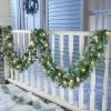 Collections Etc. Collections Etc 9-Foot Battery Operated Frosted Garland with Timer 108 X 0.5 X 9 -Northlight Christmas Store GUEST 396dfce0 b499 475d afc0 3c4b99647860