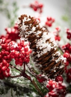 Sullivans Pine & Berry Artificial Stem 22"H Green