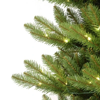 7.5ft Puleo Pre-Lit Slim Fraser Fir Artificial Christmas Tree Clear Lights 4 7.5ft Puleo Pre-Lit Slim Fraser Fir Artificial Christmas Tree Clear Lights - Image 2