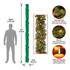 National Tree Company 9 ft. Carolina Pine Garland with Battery Operated LED Lights 8 National Tree Company 9 ft. Carolina Pine Garland with Battery Operated LED Lights -Northlight Christmas Store GUEST 39a51aa2 e51a 493e 930f 3f6d644e4f20