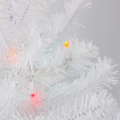 Northlight 2' Pre-Lit Medium Snow White Artificial Christmas Tree - Multicolor Lights 3 Northlight 2' Pre-Lit Medium Snow White Artificial Christmas Tree - Multicolor Lights