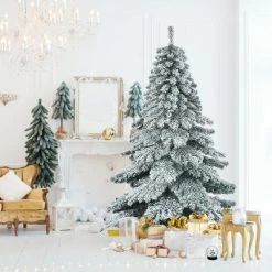 Tangkula Snow Flocked Artificial Christmas Tree Hinged Alaskan Pine Decoration Tree 14 Tangkula Snow Flocked Artificial Christmas Tree Hinged Alaskan Pine Decoration Tree -Northlight Christmas Store GUEST 3a3f61b9 fba7 4c60 b1d1 89c5d8373e1e