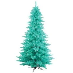 Vickerman Aqua Fir Artificial Christmas Tree Dura-Lit