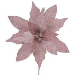 Northlight 24" Glittered Pink Poinsettia Christmas Stem Spray -Northlight Christmas Store GUEST 3a60a47f 5de1 4f33 b45d 356dc8b9e57c