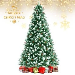 Tangkula Lifelike Christmas Pine Tree, Artificial Hinged Xmas Tree W/ Pine Needles & PVC Tips -Northlight Christmas Store GUEST 3a82d7f5 b950 4aa6 9503 d39eaec4defd