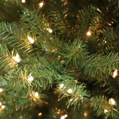 Primo International Puleo International 7.5 Foot Dans Mountain Fir Prelit Artificial Pencil Christmas Tree w/1,170 Branch Tips, 350 Clear Lights, Hinged Branches, & Stand 5 Primo International Puleo International 7.5 Foot Dans Mountain Fir Prelit Artificial Pencil Christmas Tree w/1,170 Branch Tips, 350 Clear Lights, Hinged Branches, & Stand - Image 3