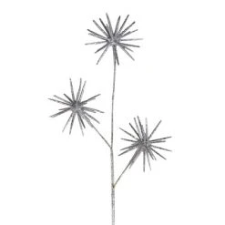 Northlight 24" Shiny Silver Glitter Starburst Artificial Christmas Spray