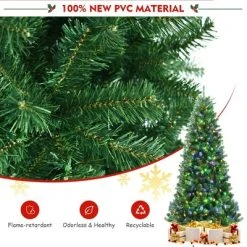 Costway 8ft Pre-lit Hinged Christmas Tree with Remote Control & 9 Lighting Modes -Northlight Christmas Store GUEST 3b0e8ba2 5841 4a82 8f37 c5ddbf27837b